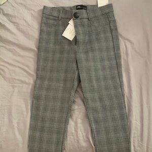 Brand new Zara skinny plaid pants
